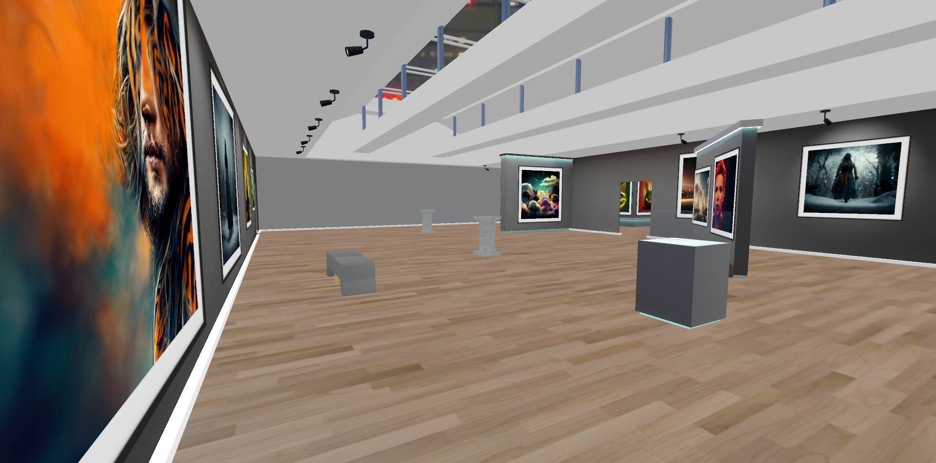 Art Gallery VR-Ready-To-use Low-poly 3D model_4