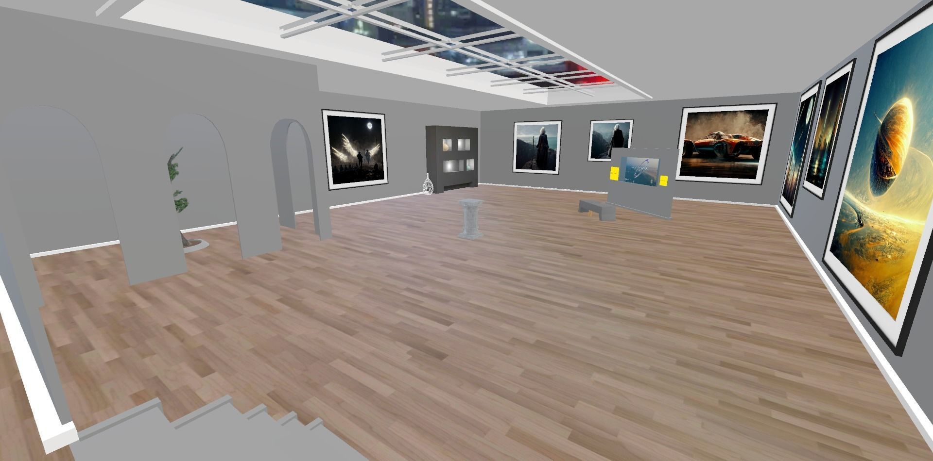 Art Gallery VR-Ready-To-use Low-poly 3D model_6