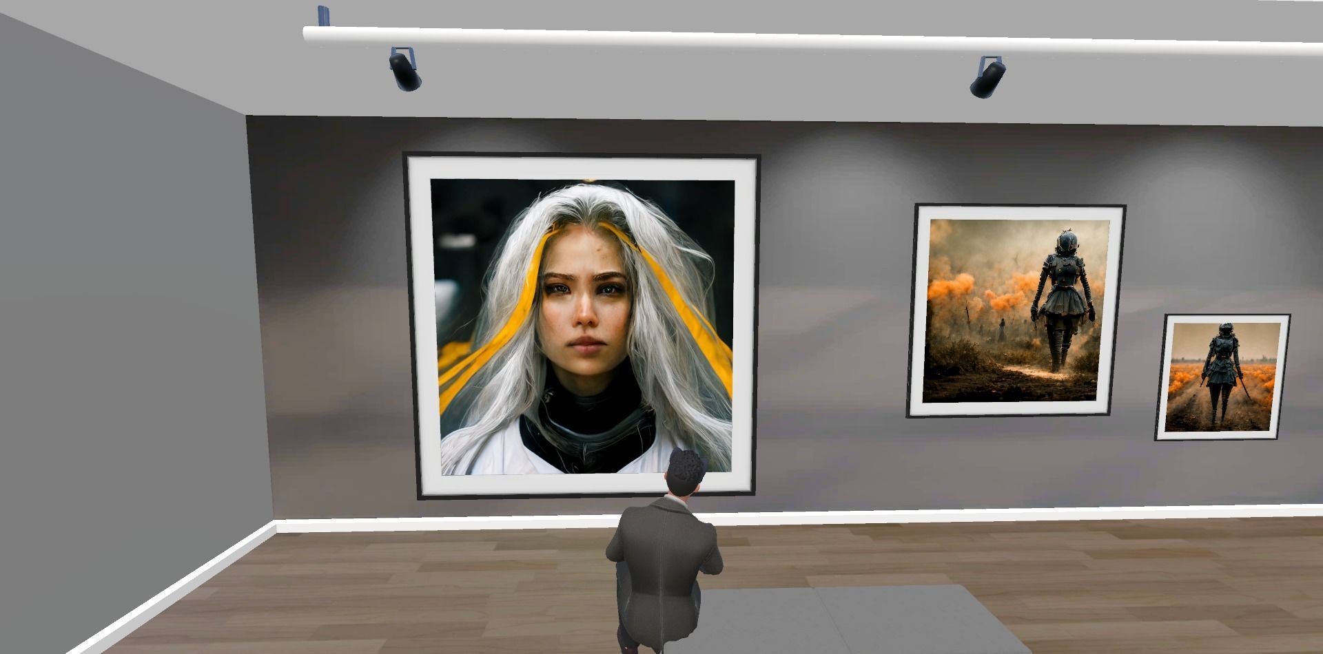 Art Gallery VR-Ready-To-use Low-poly 3D model_1