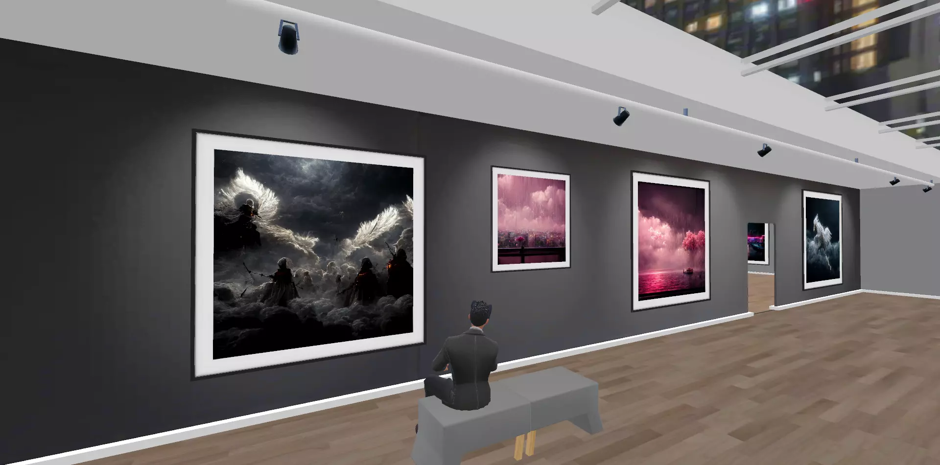 Art Gallery VR-Ready-To-use Low-poly 3D model_0