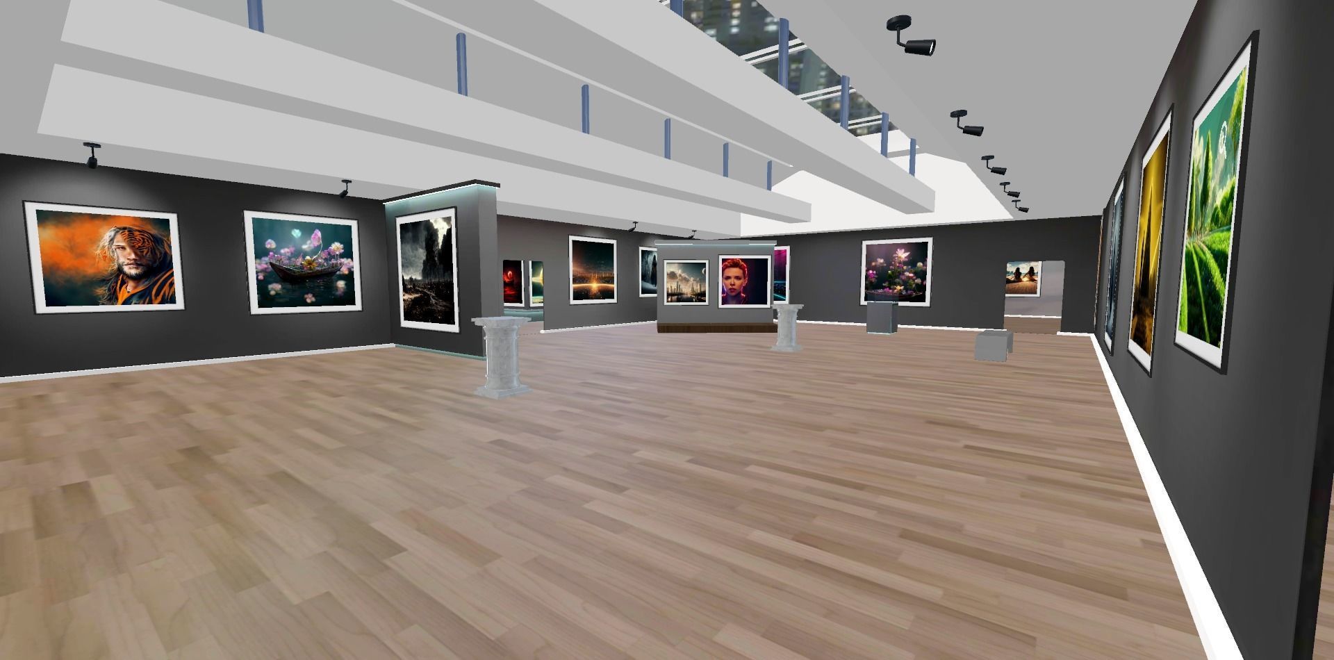 Art Gallery VR-Ready-To-use Low-poly 3D model_13