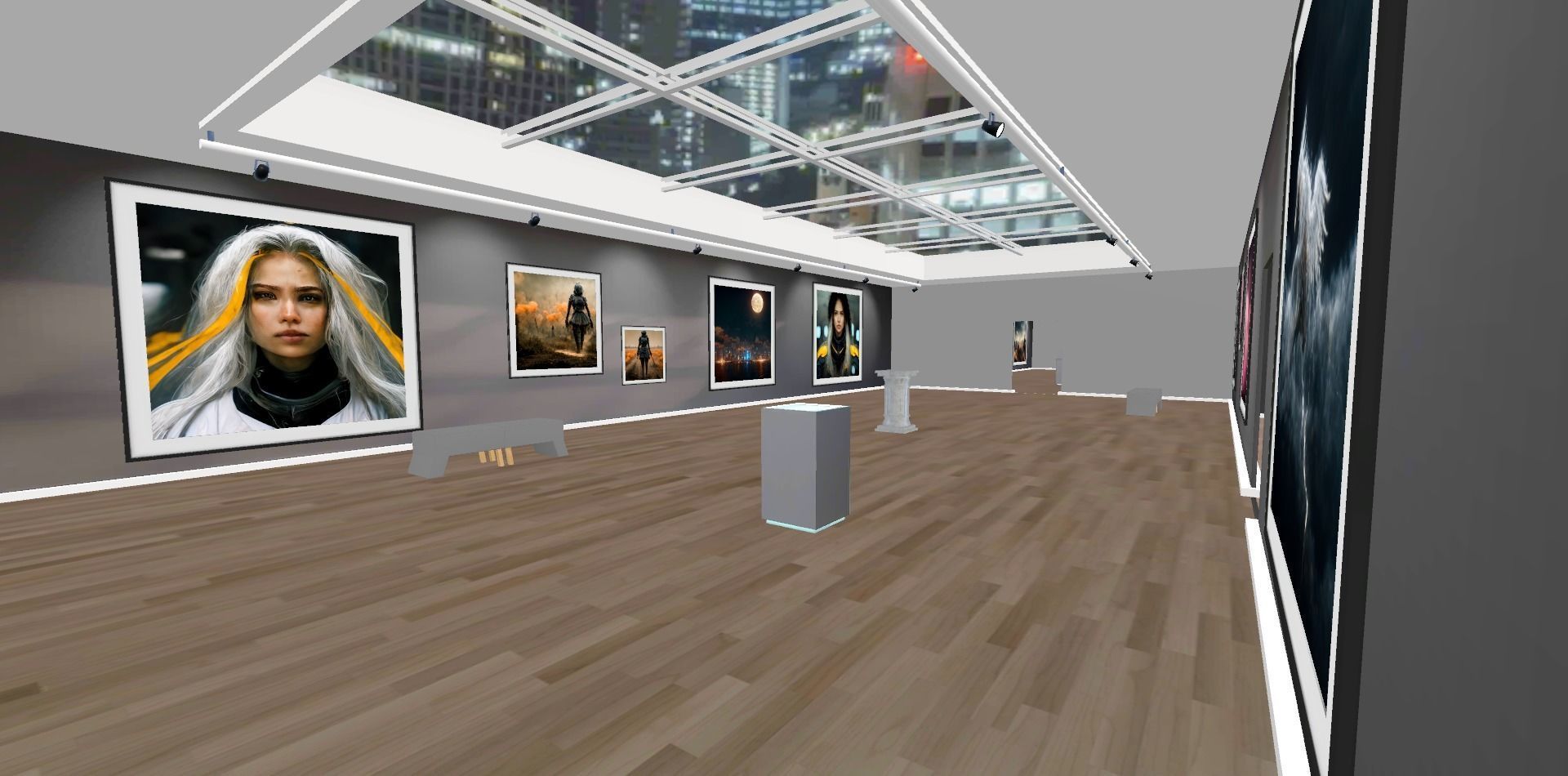 Art Gallery VR-Ready-To-use Low-poly 3D model_23