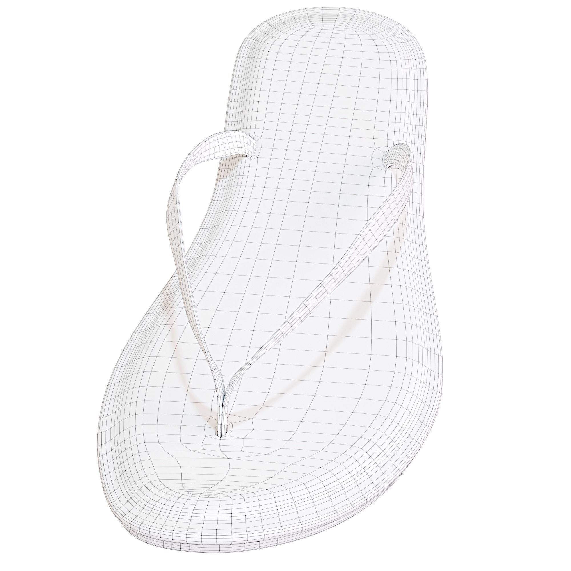 Sandal Low-poly 3D model_4