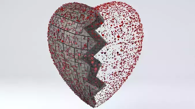 Sci-Fi Shapes The Broken Heart 3D model