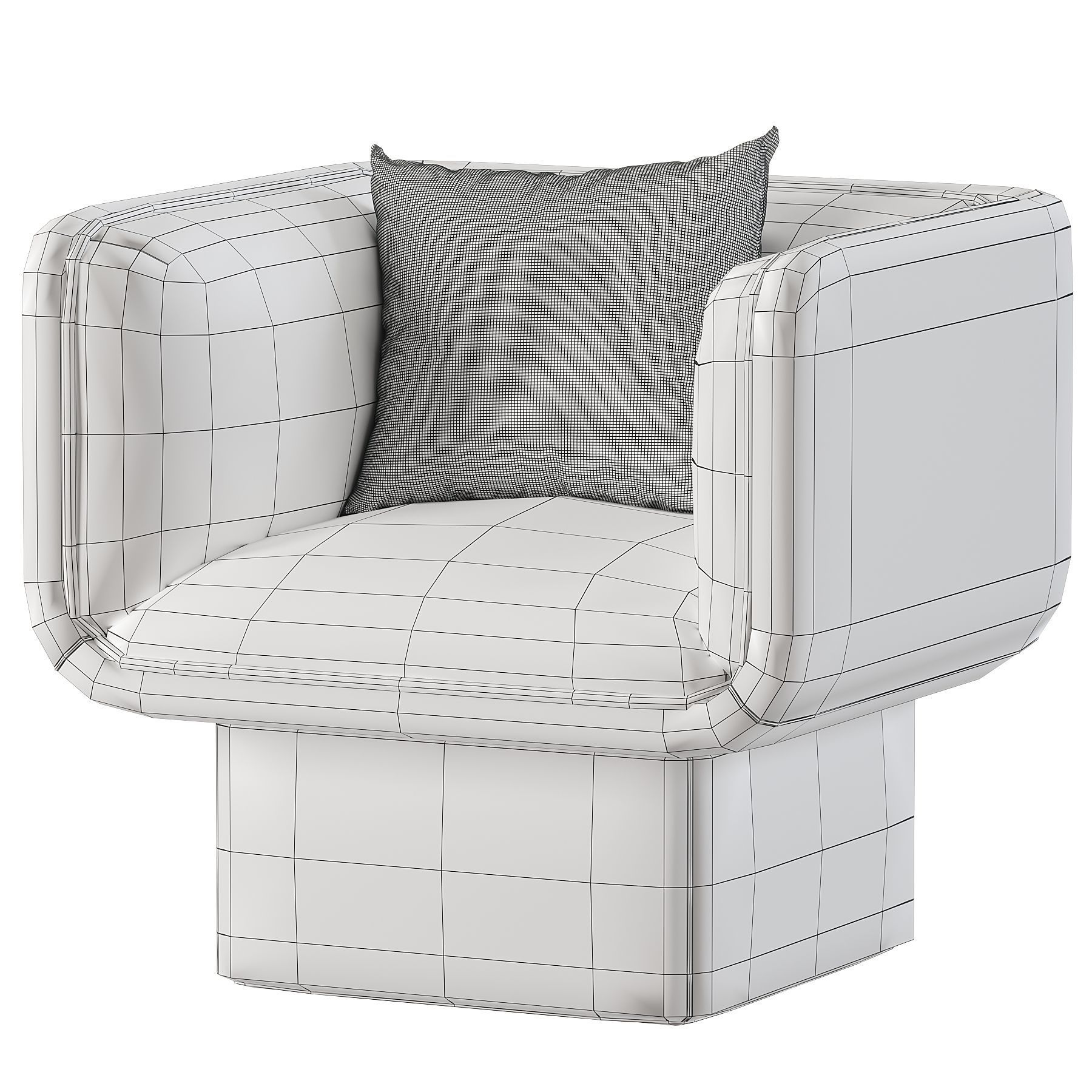Missana BLOCK ARMCHAIR 3D model_5