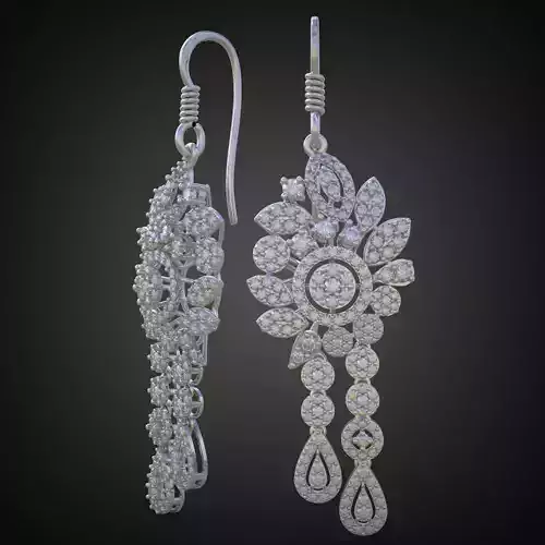 Earring 3D model 3D printable model 0165-19ol