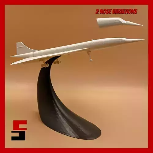 Airplane Concorde Scale 1 200  3D print model
