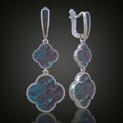 Earring 3D model 3D printable model 0171-7 3D print model