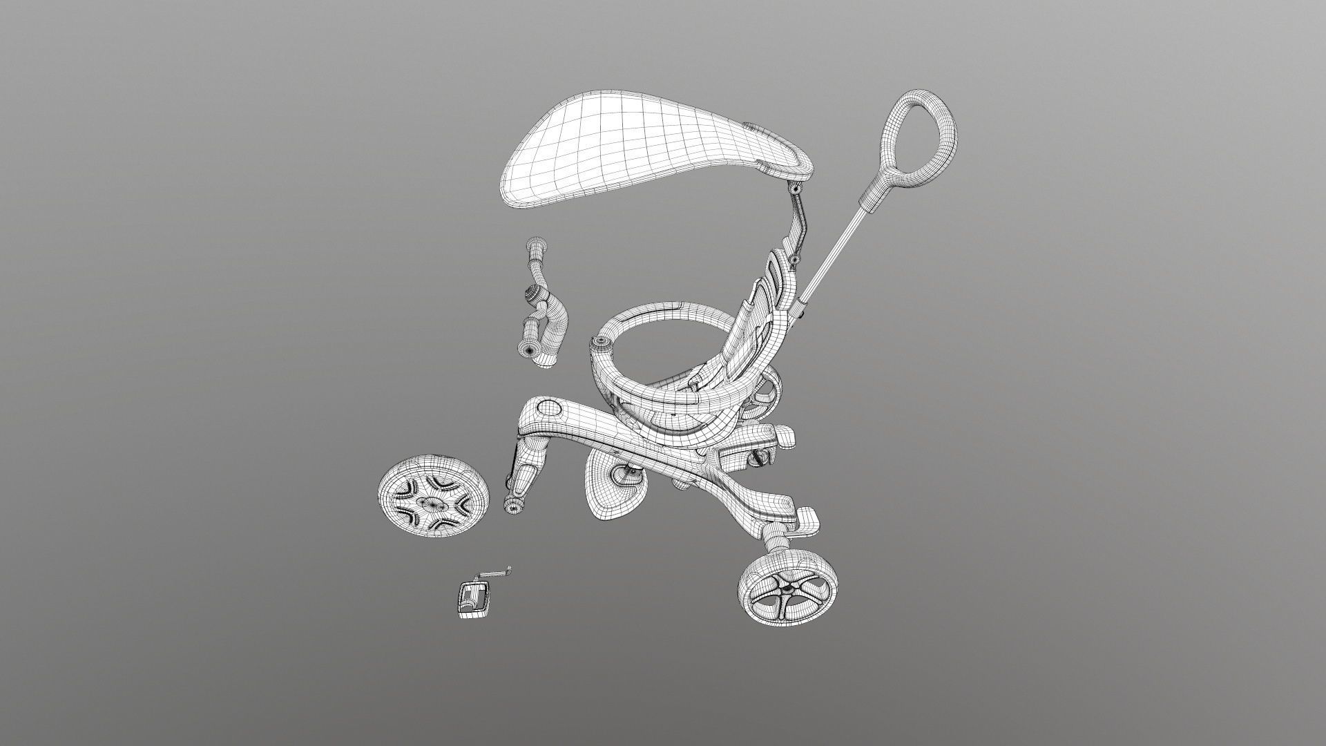 Globber explorer trike 3D model_37