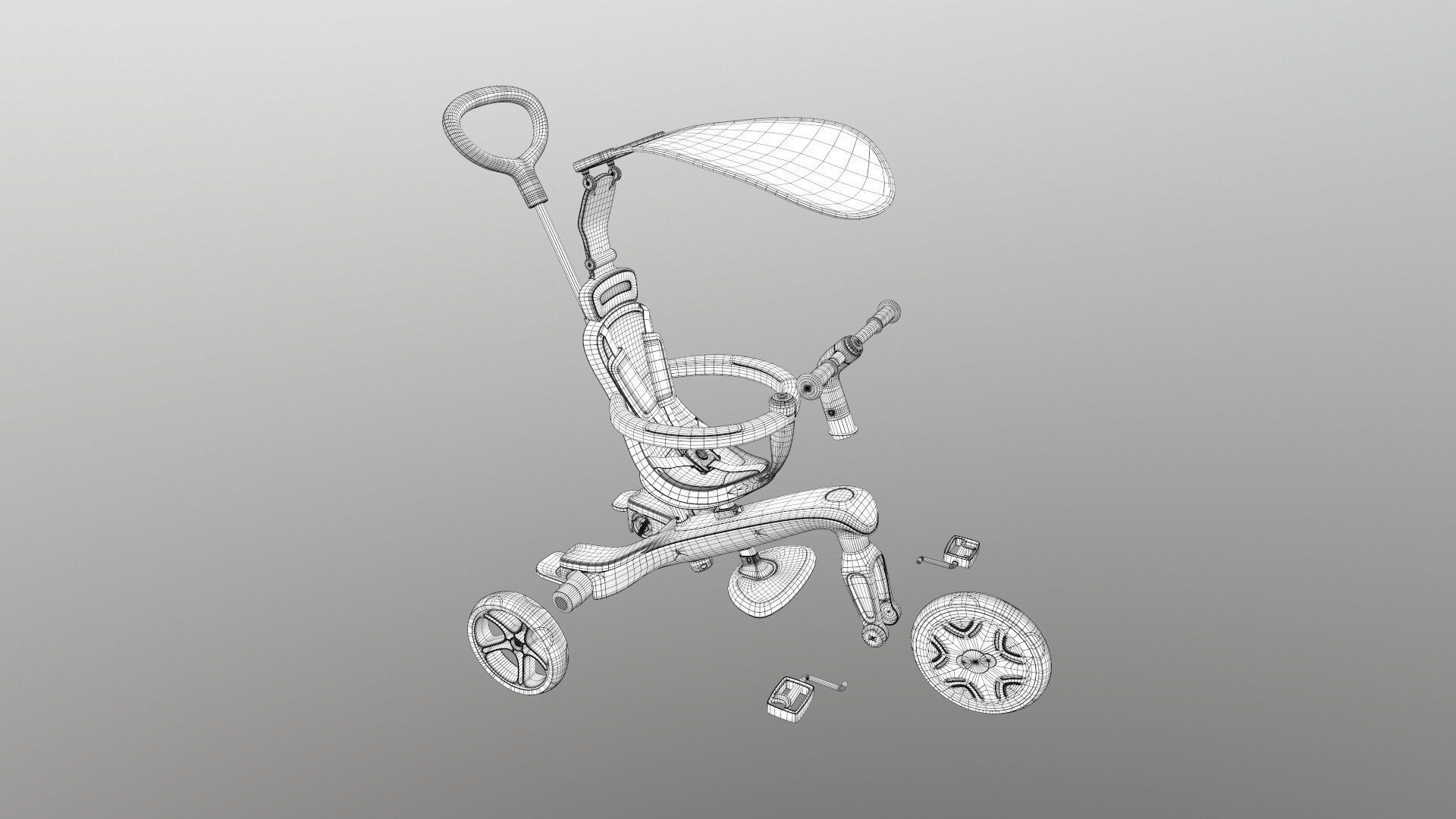 Globber explorer trike 3D model_35