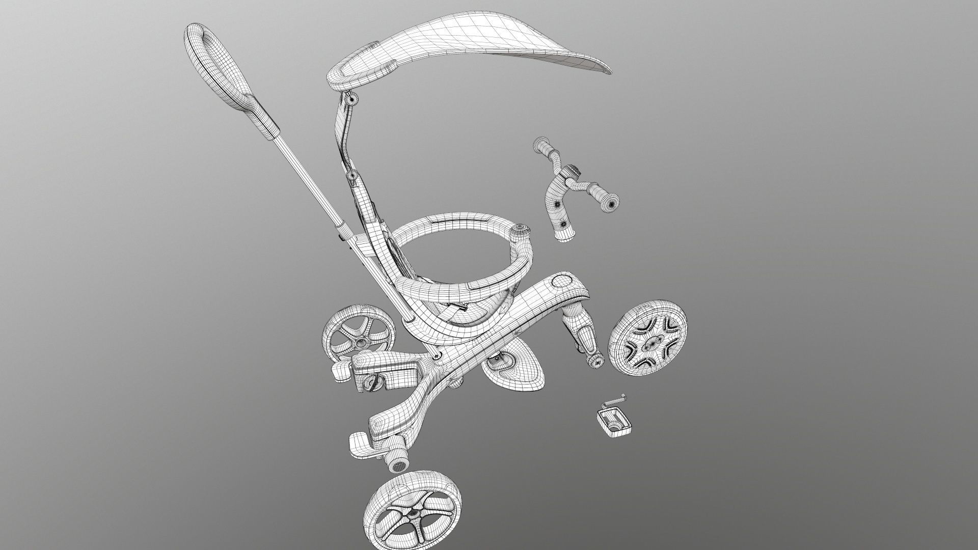 Globber explorer trike 3D model_40