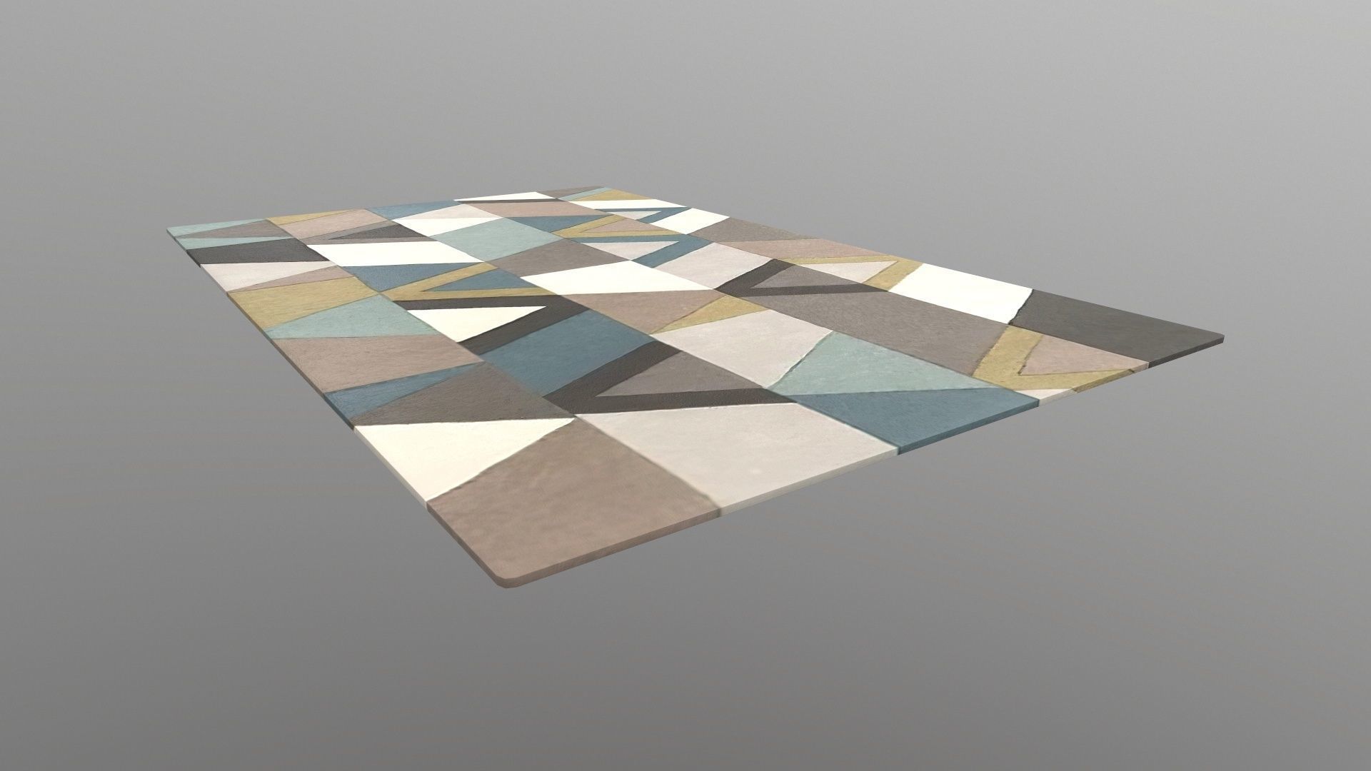 Mat 3d Model rug with triangles 3D model_6