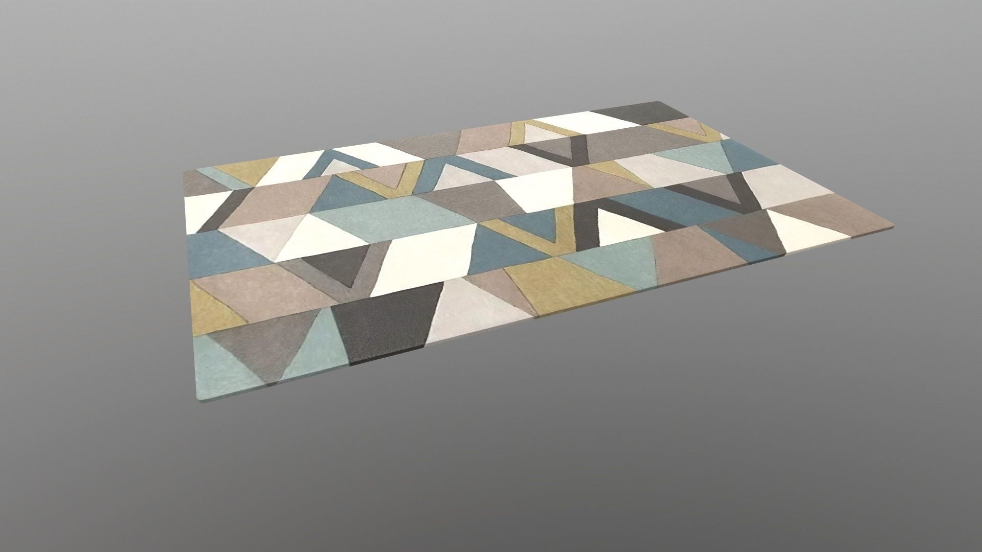 Mat 3d Model rug with triangles 3D model_8