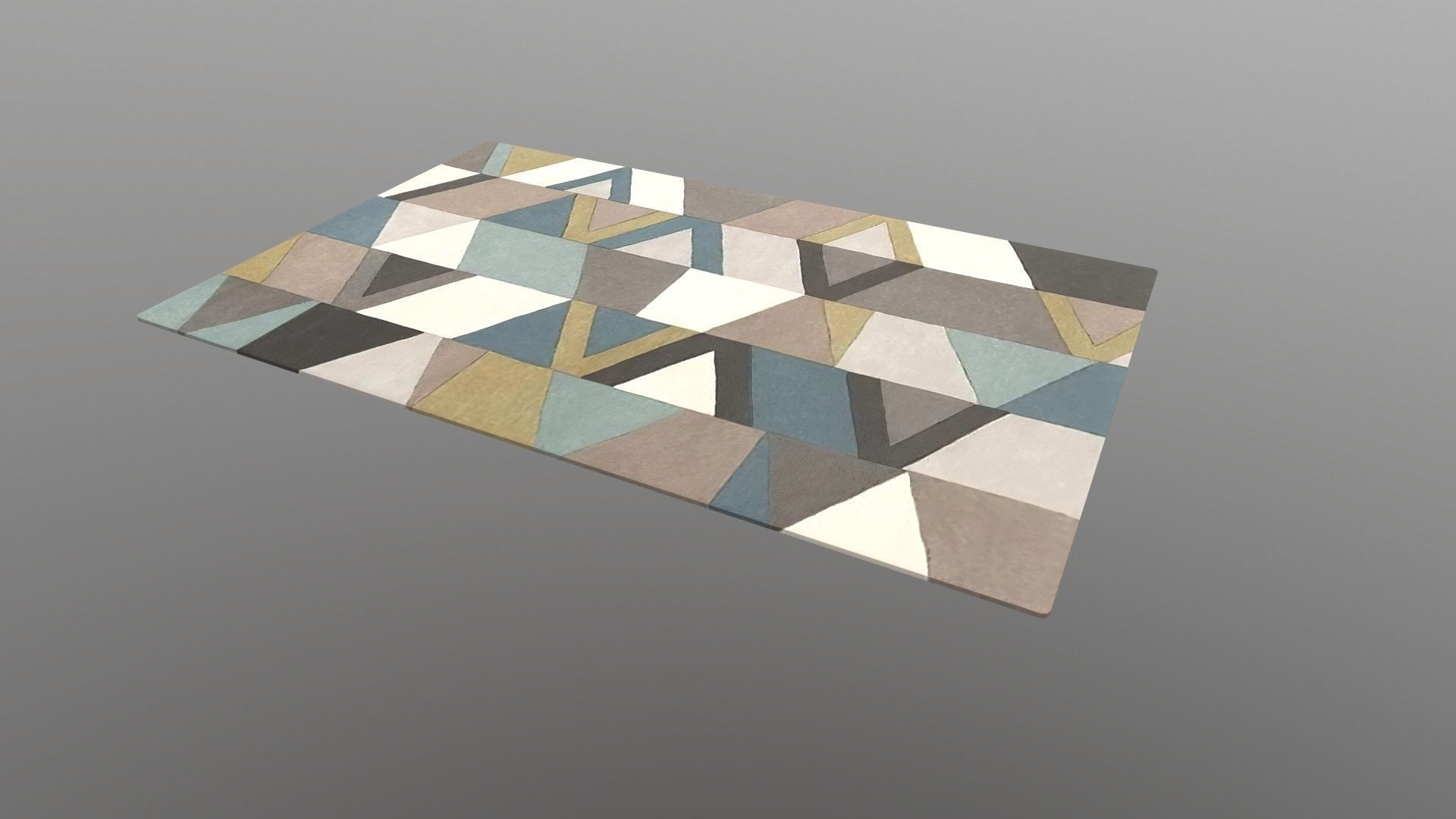 Mat 3d Model rug with triangles 3D model_7