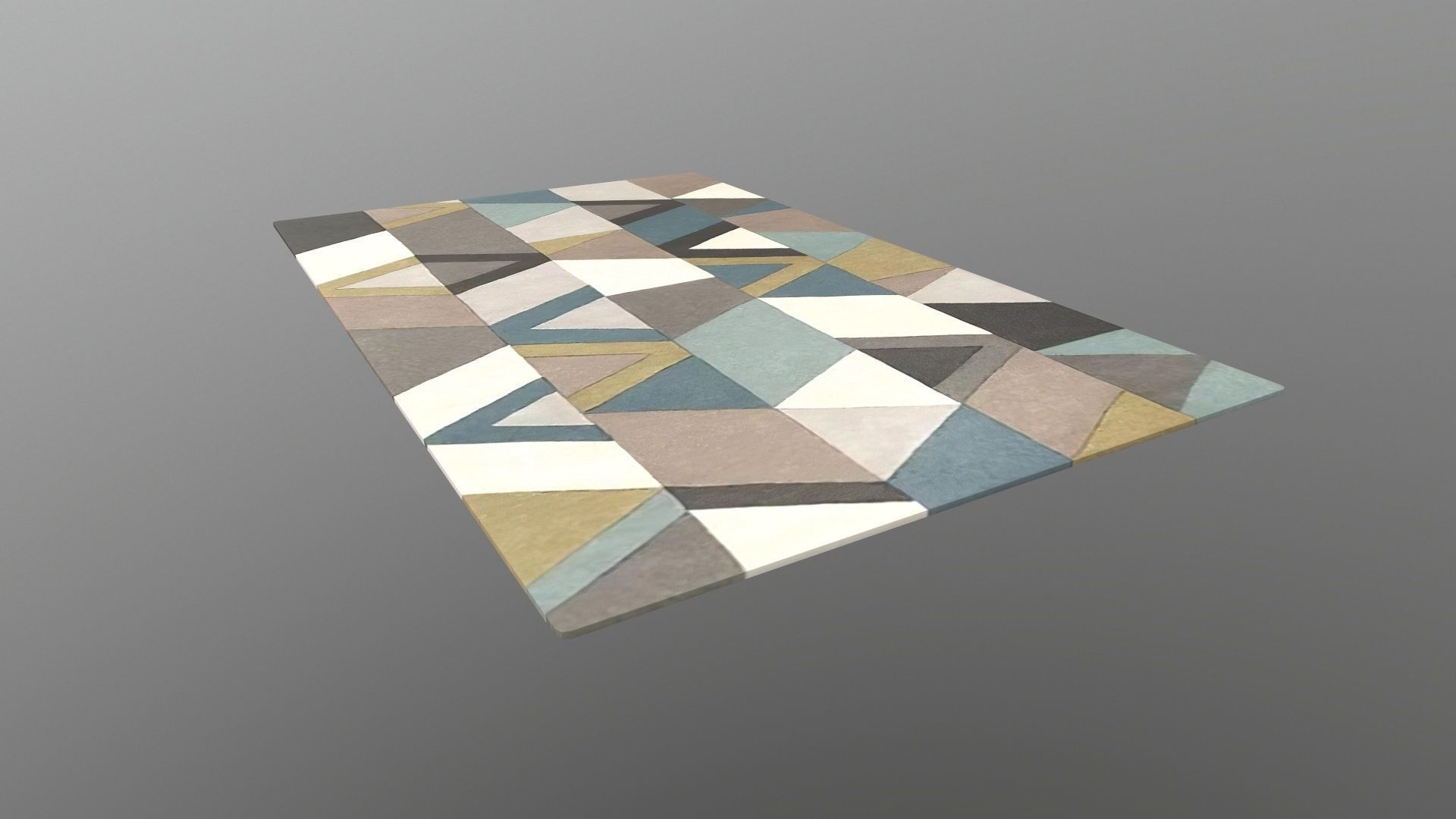 Mat 3d Model rug with triangles 3D model_3