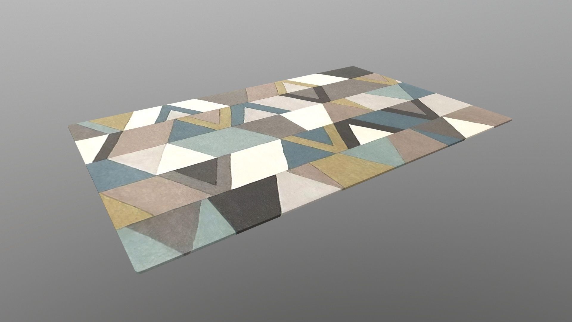 Mat 3d Model rug with triangles 3D model_5