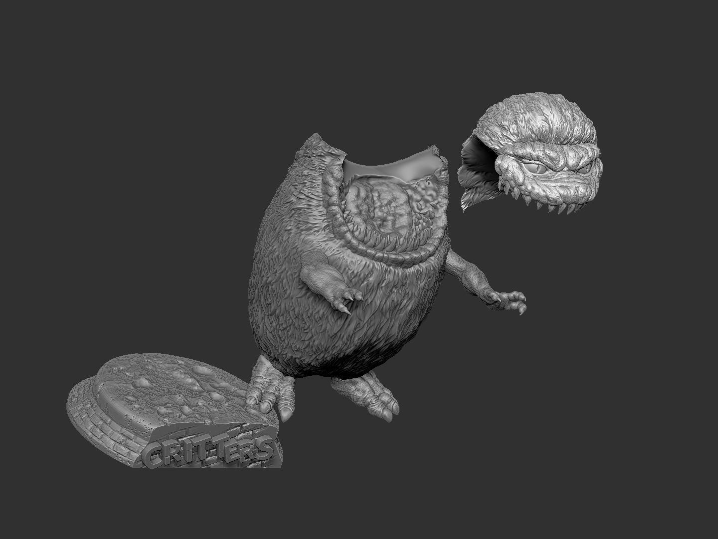 CRITTERS 2 OPTIONS FOR 3D PRINT STL 3D print model_5