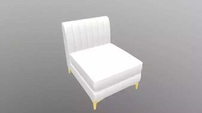 Triumph tufed Armless chair