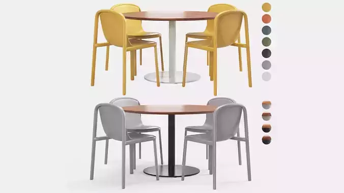 Decade Chair Easy 48in Dining Table