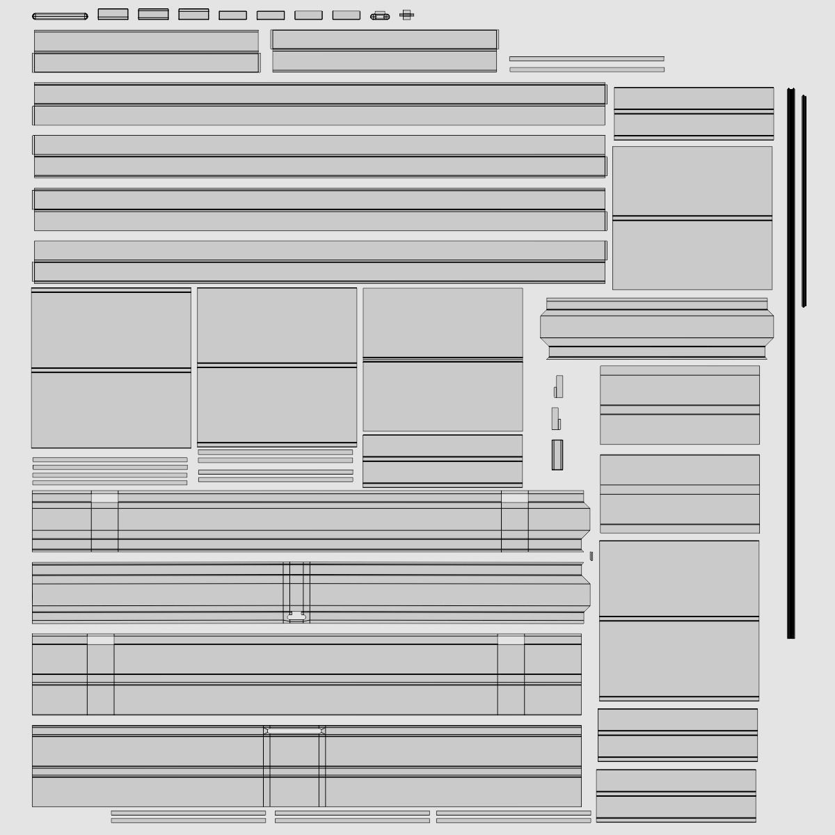ArchViz Interior Door including hardware - Style Vision 8 3D model_10