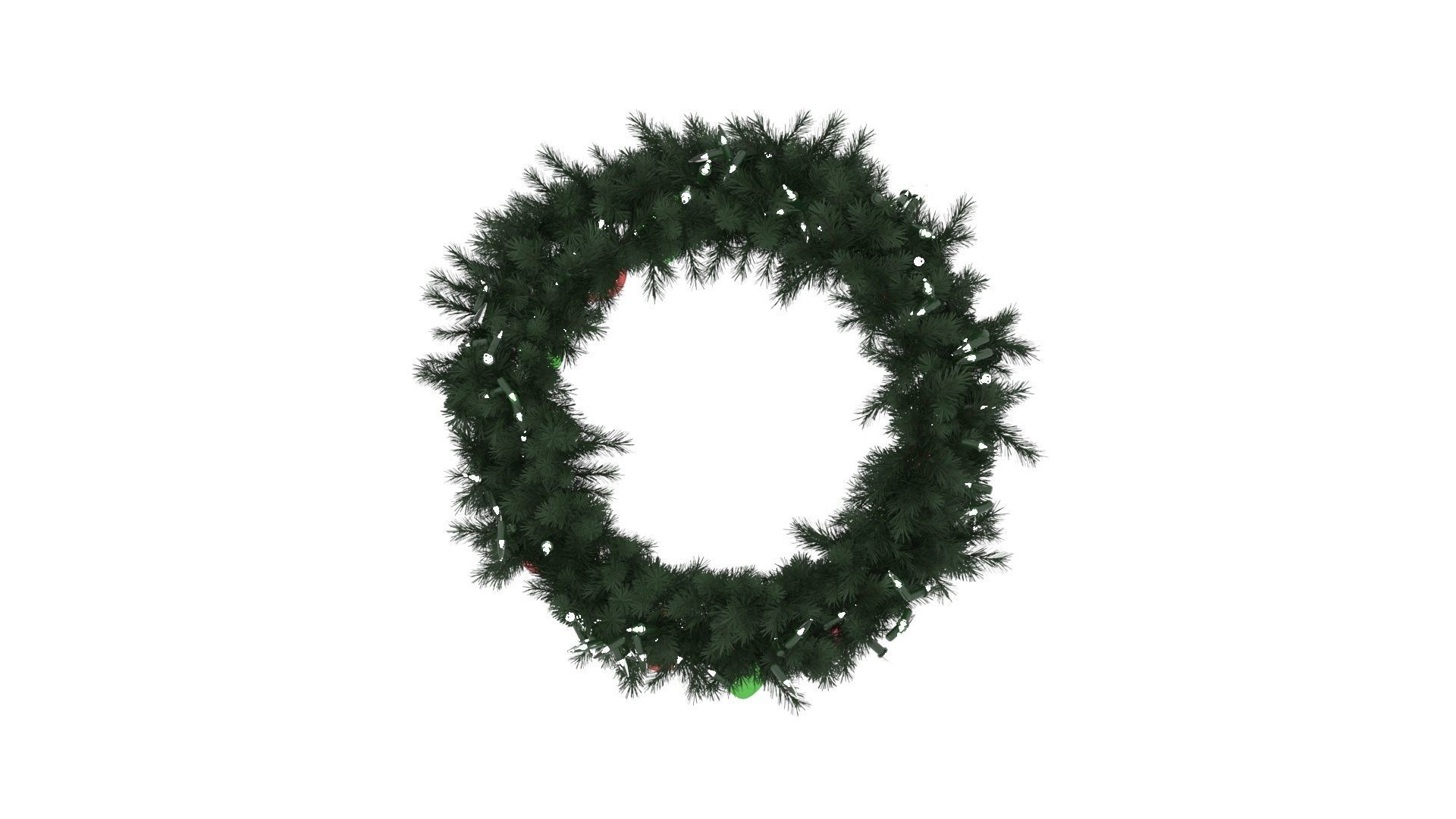 Fir Wreath 3D model_24