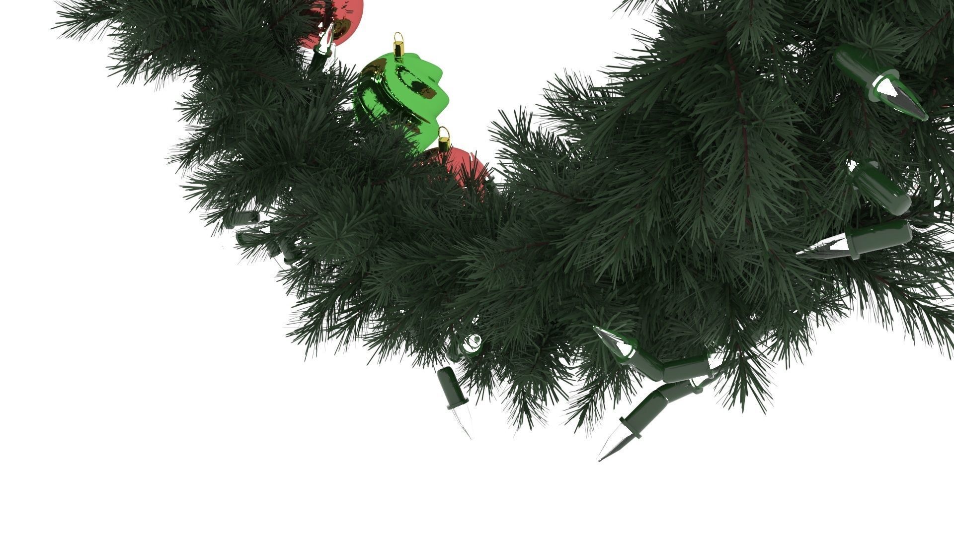 Fir Wreath 3D model_21