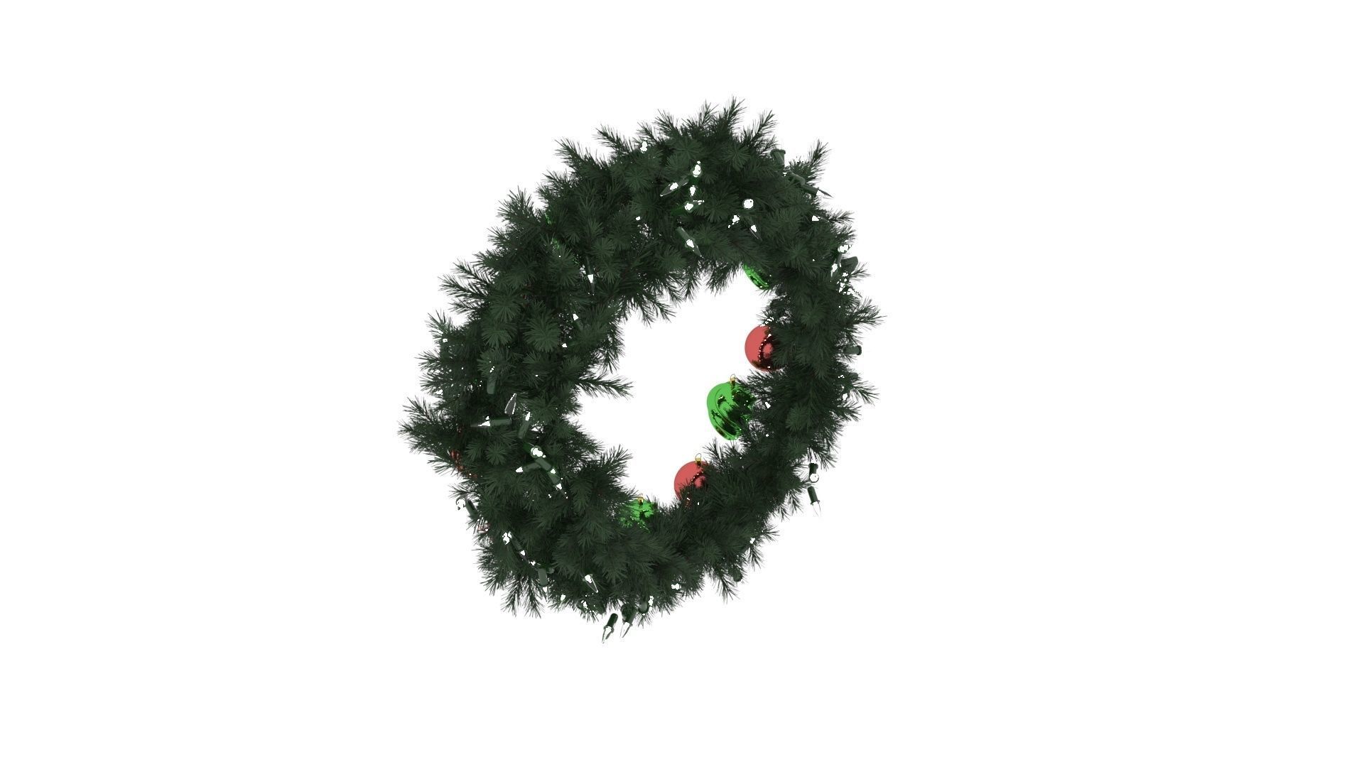 Fir Wreath 3D model_17
