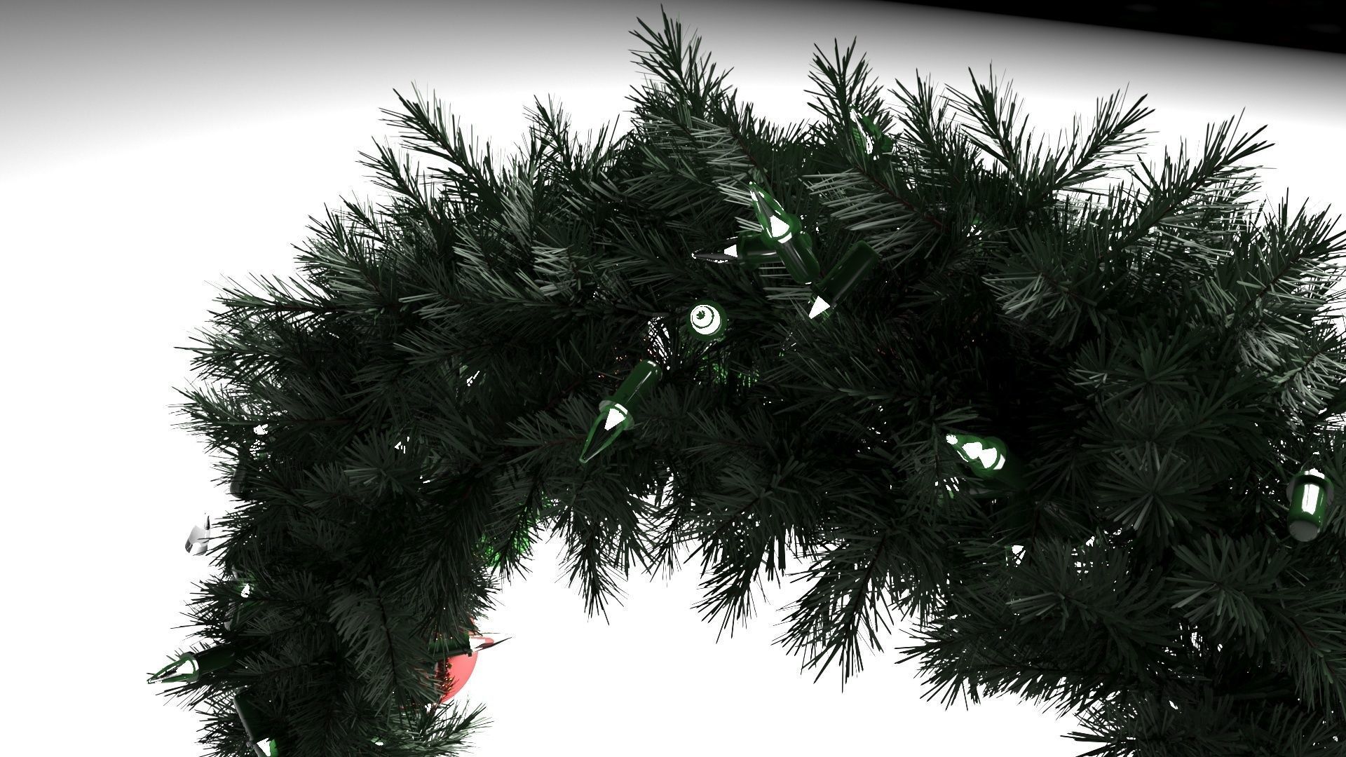 Fir Wreath 3D model_8