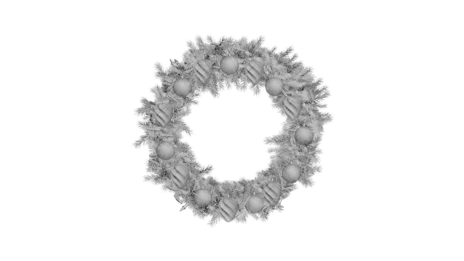 Fir Wreath 3D model_34