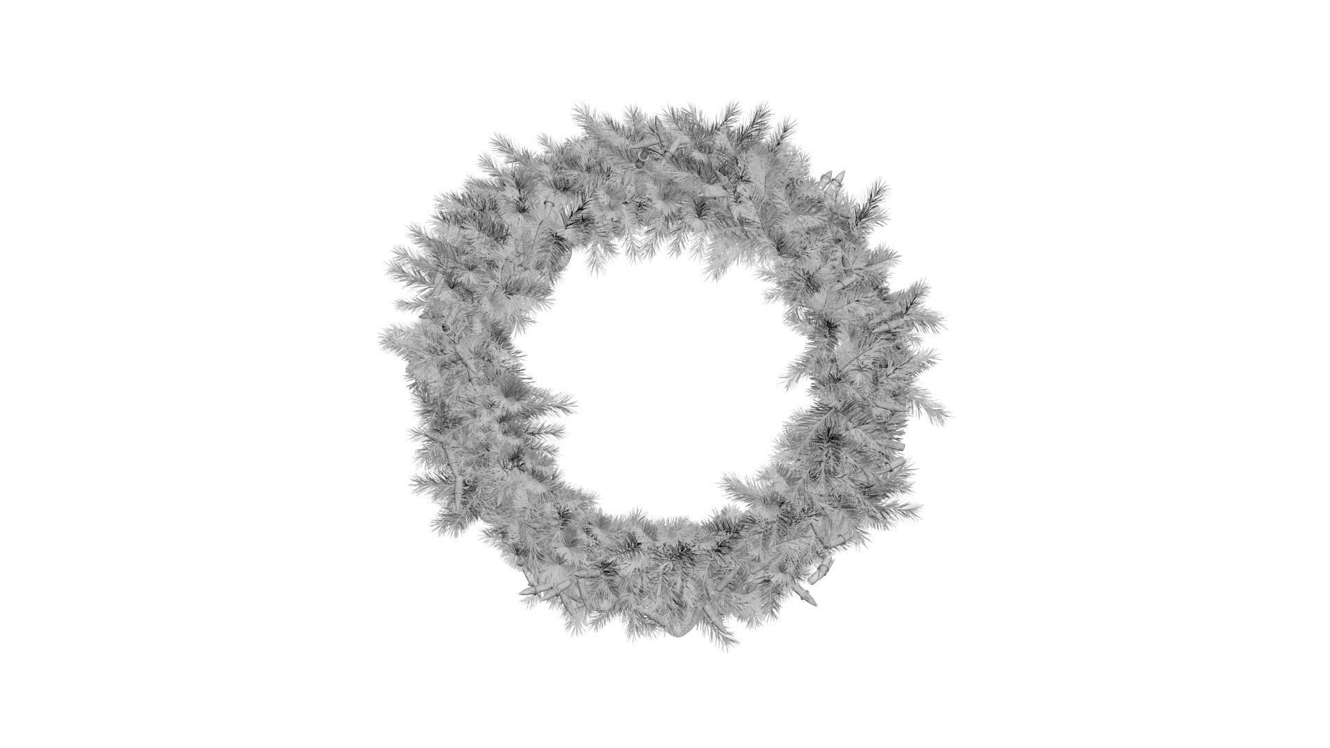 Fir Wreath 3D model_35