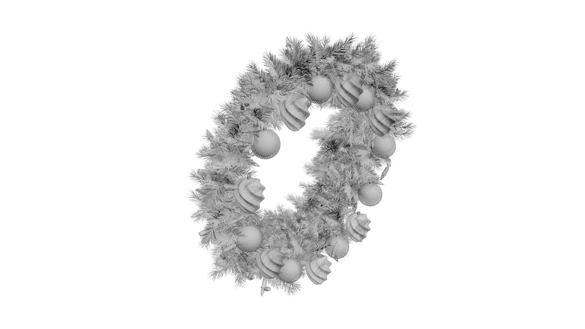 Fir Wreath 3D model_25