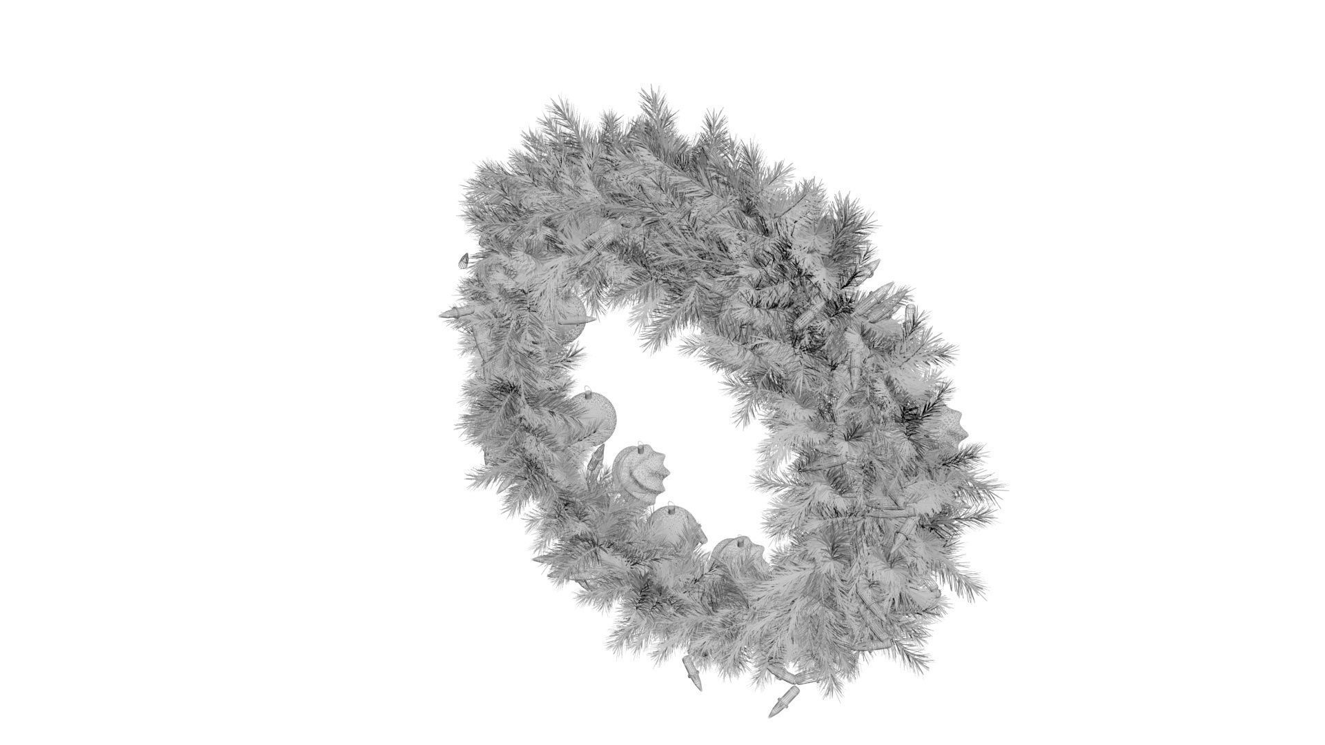 Fir Wreath 3D model_28