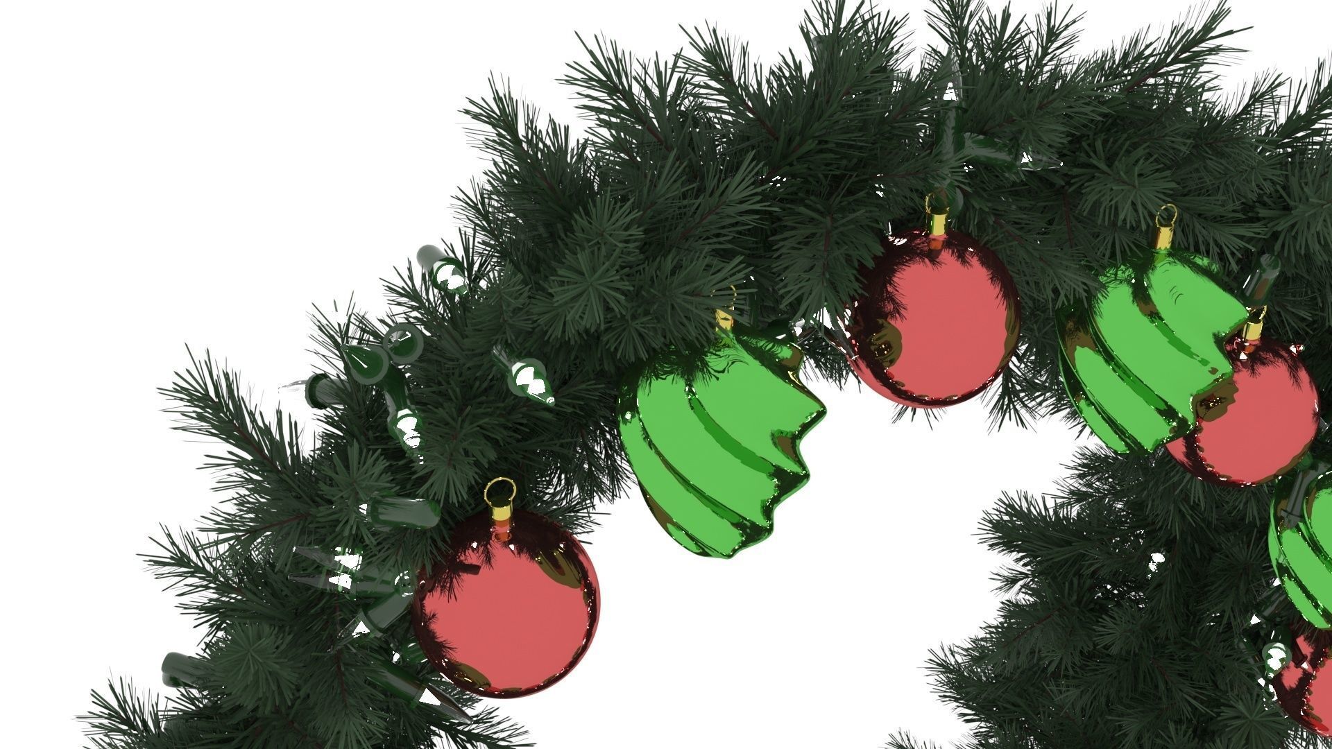 Fir Wreath 3D model_19