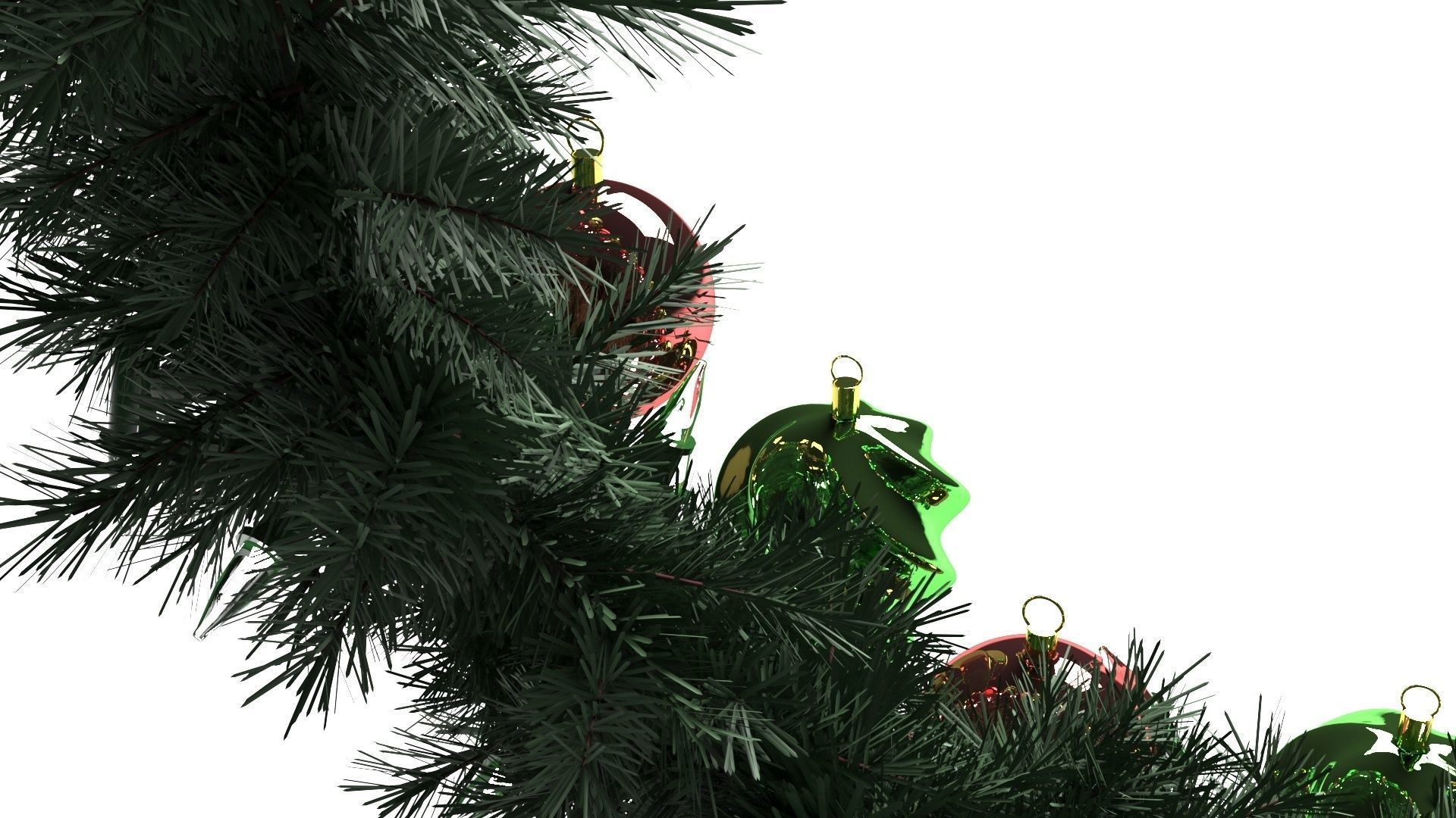 Fir Wreath 3D model_9