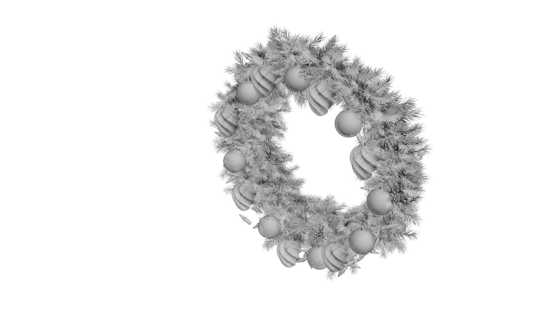 Fir Wreath 3D model_26