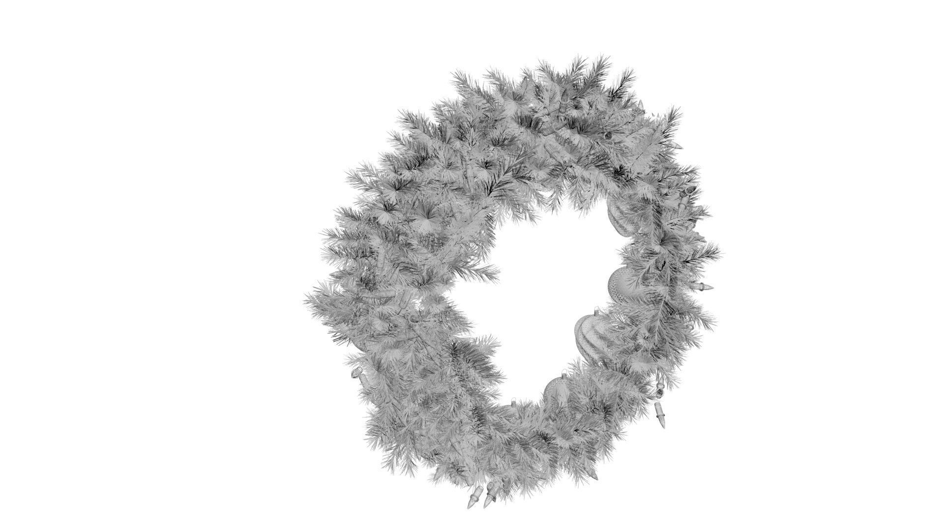 Fir Wreath 3D model_27