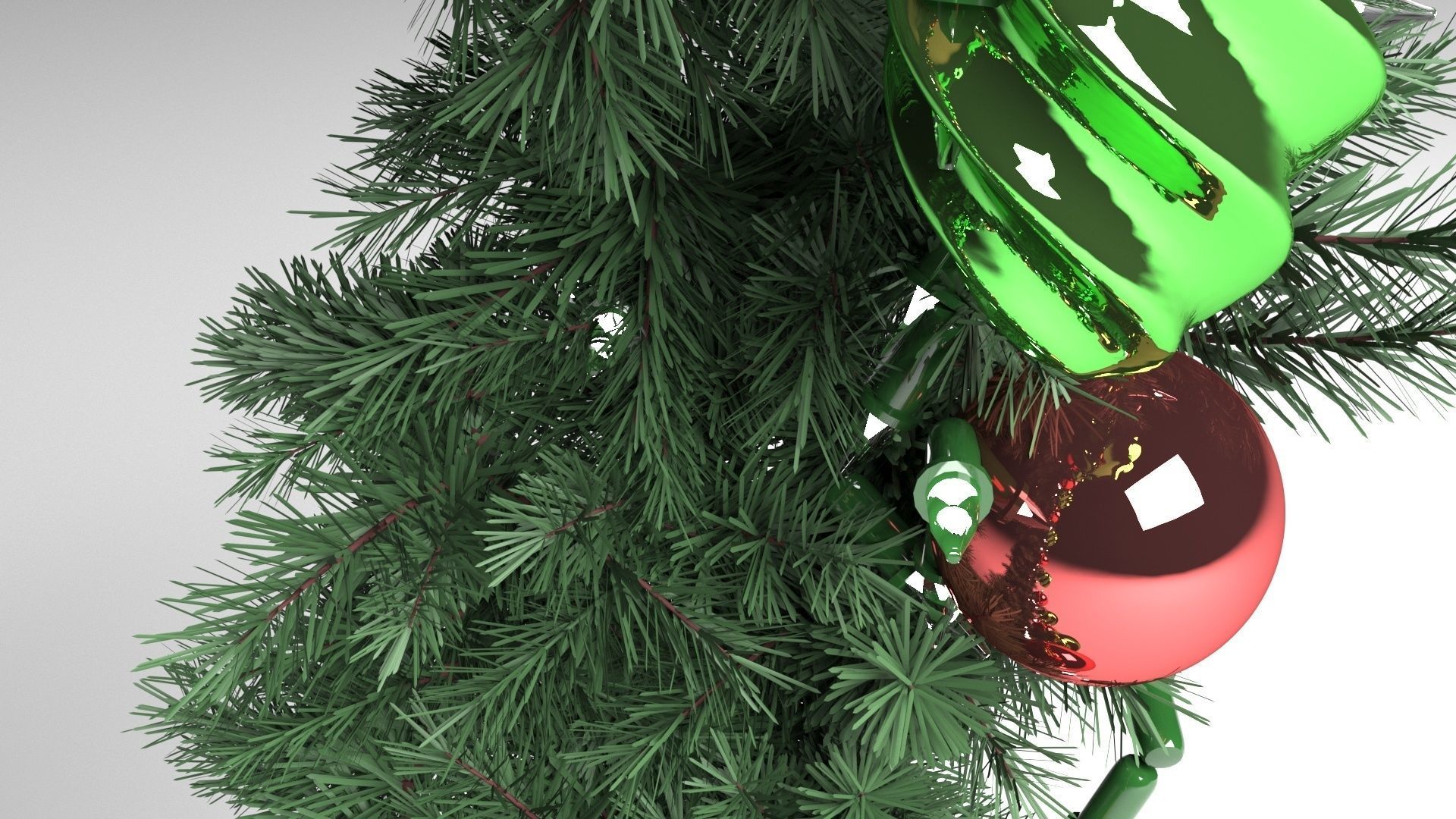 Fir Wreath 3D model_5