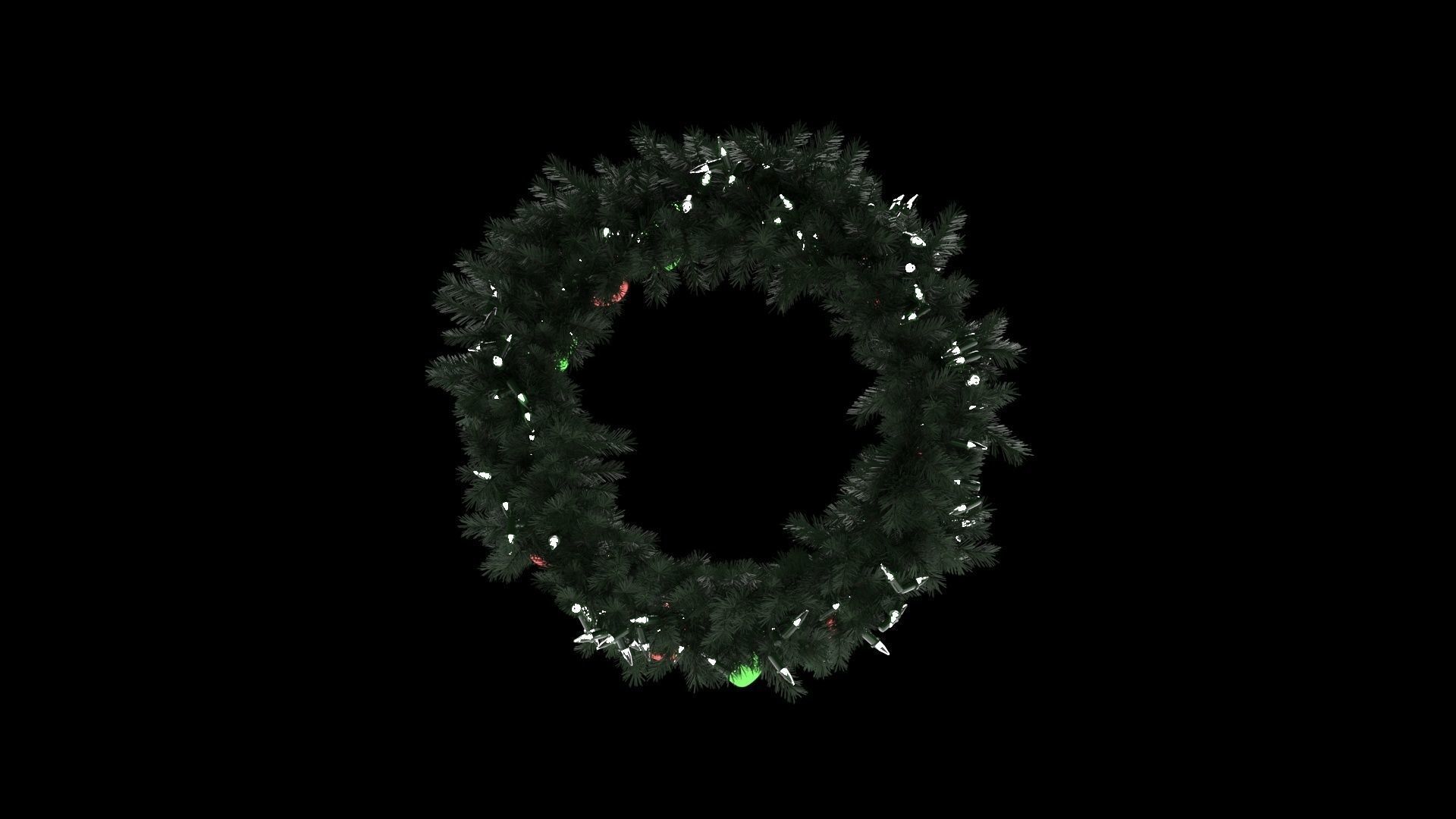 Fir Wreath 3D model_14