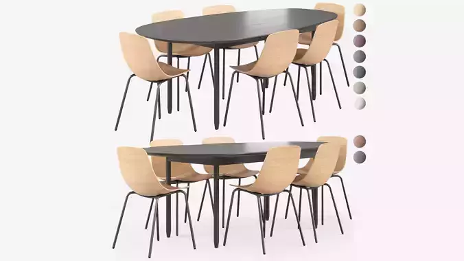 Clean Cut Chair Swole 82in Dining Table