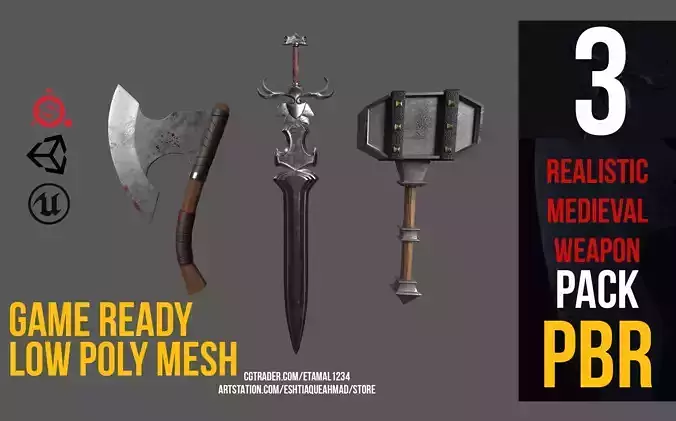 Game Ready Realistic Medieval Weapon Pack