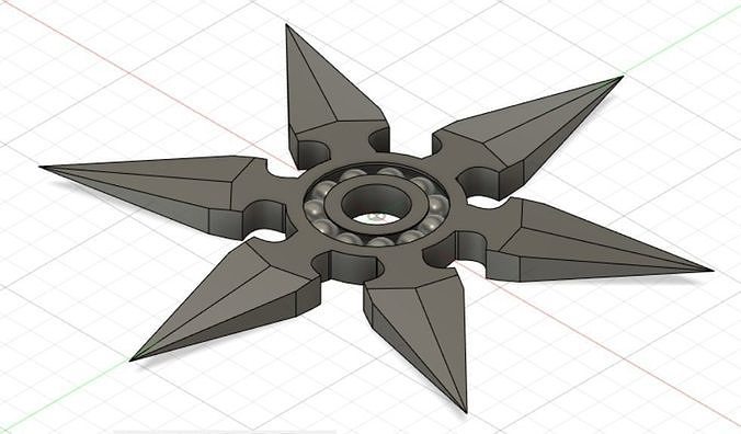 Ninja Star Fidget Spinner 3D print model