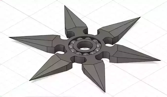 Ninja Star Fidget Spinner 3D print model