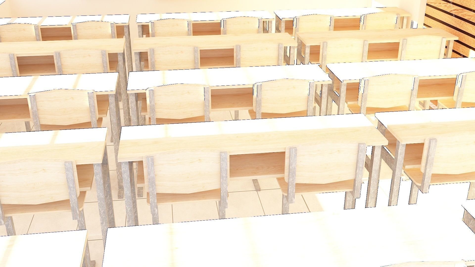 Classroom 3D model_3