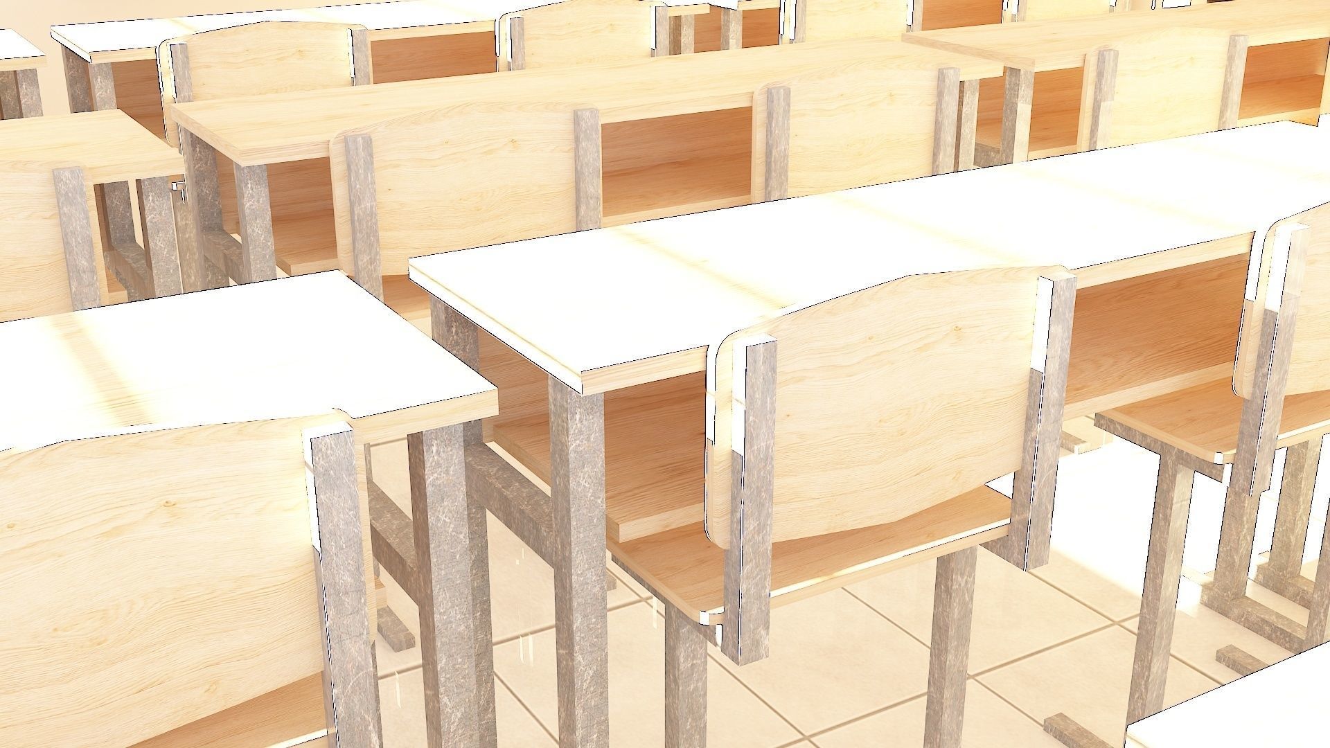 Classroom 3D model_13