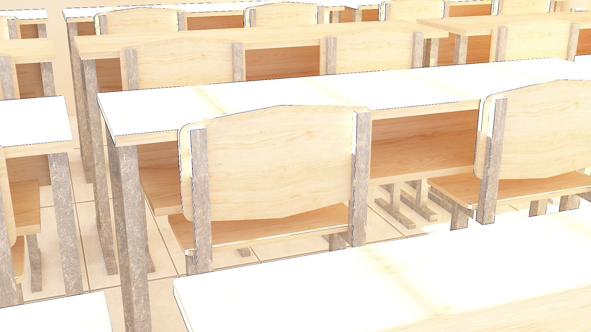 Classroom 3D model_12