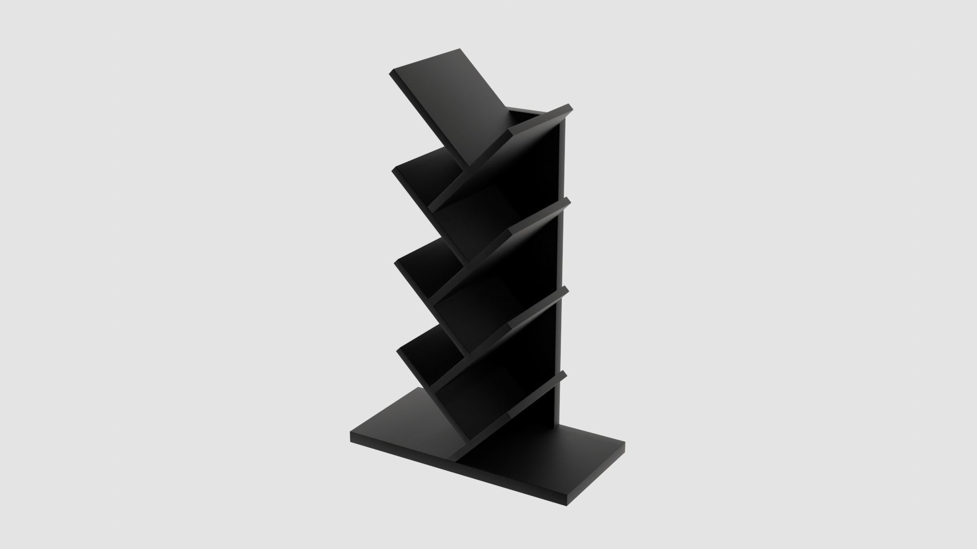 Modern Bookshelf Free 3D model_1