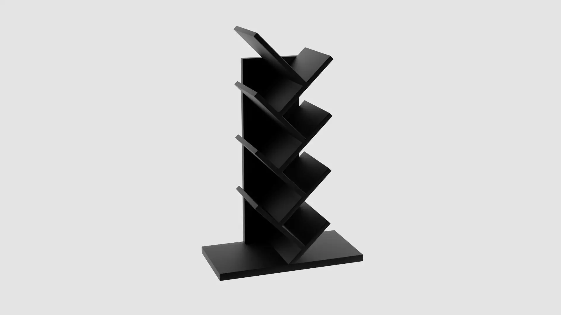 Modern Bookshelf Free 3D model_0