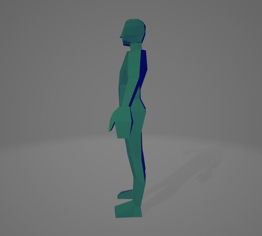 Low Poly Character PS1 PSX Style Low-poly 3D model_3