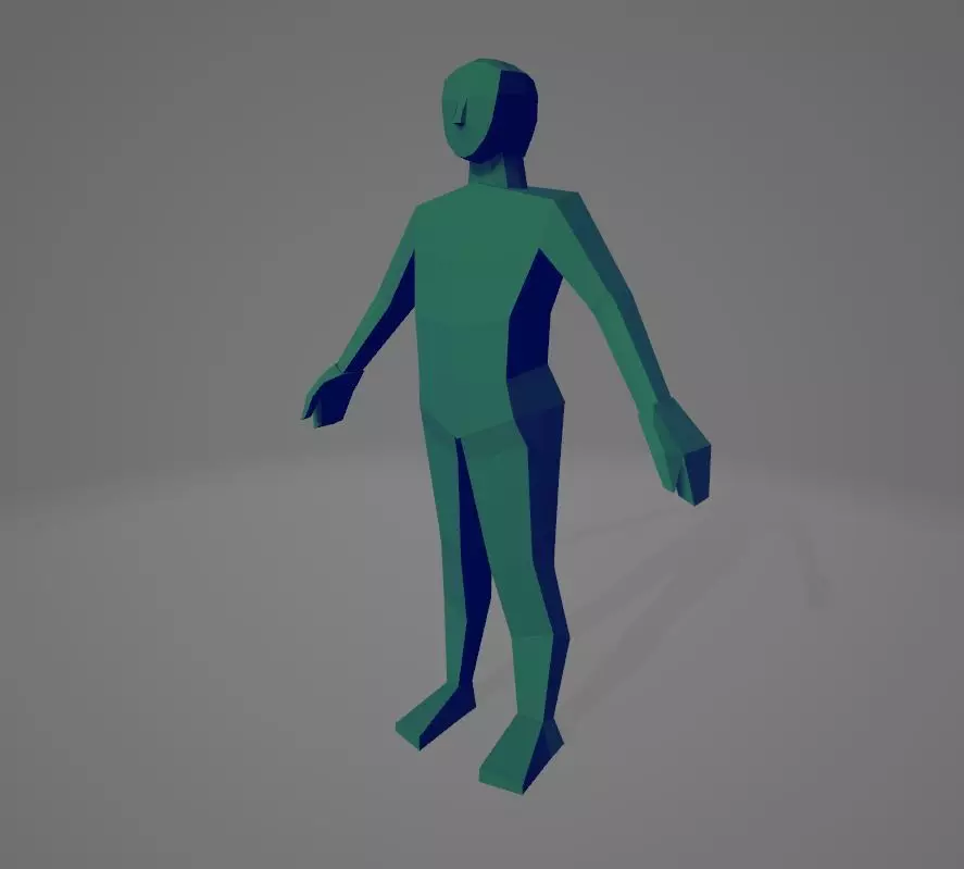 Low Poly Character PS1 PSX Style Low-poly 3D model_0