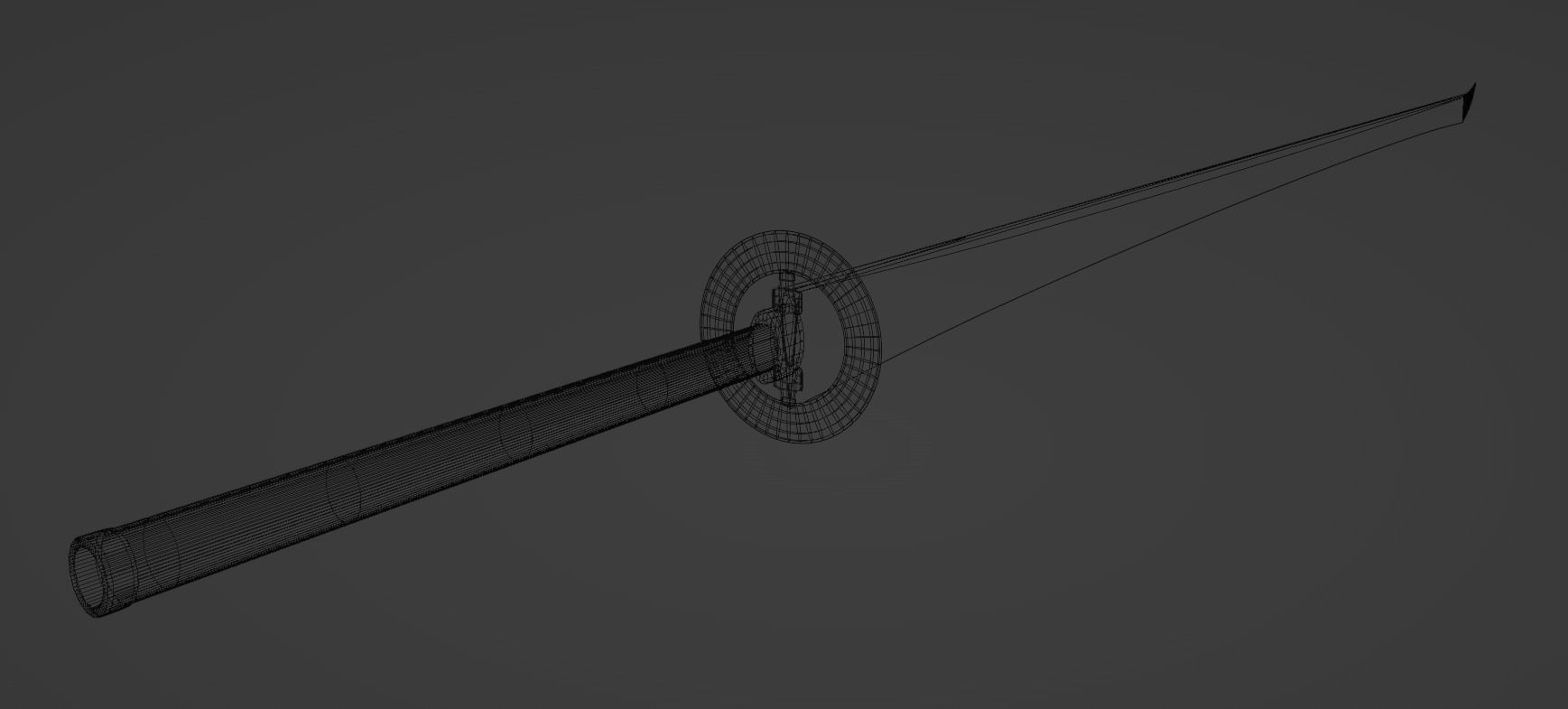 Fantasy Sword Low-poly 3D model_4